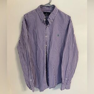 Ralph Lauren Men's Long Sleeve Slim Fit Button Down‎ Size XL Purple Checkered